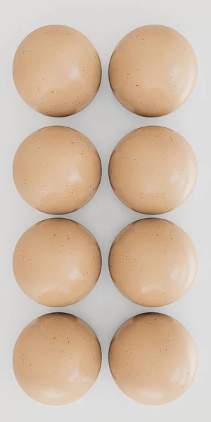 Jaja Izolowane Białym Tle Ilustracja — Zdjęcie stockowe