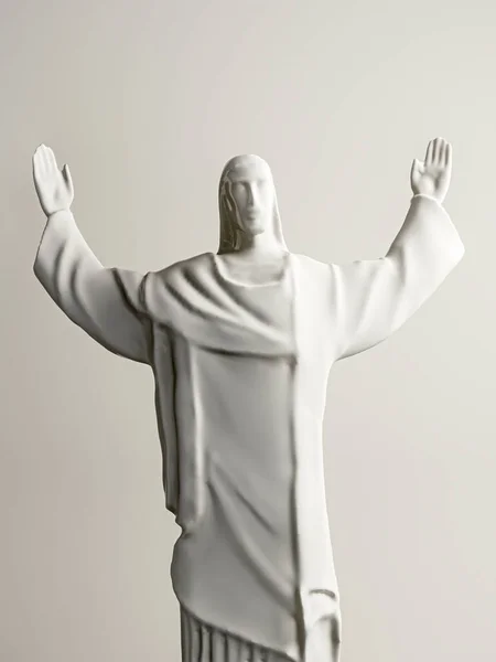 Jesus Statue Isolated White Background Illustration — Foto de Stock