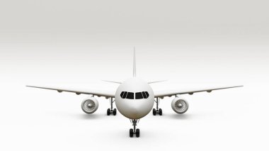 airplane isolated on white background 3d illustration 