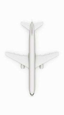 airplane isolated on white background 3d illustration