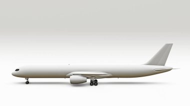 airplane isolated on white background 3d illustration