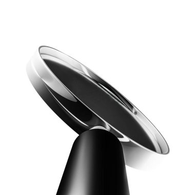 Beyaz arkaplanda izole edilmiş büyüteç 3d illüstrasyon