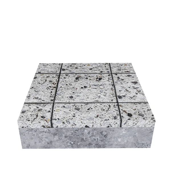 Paving Stone Isolated White Background Illustration — Stock Photo, Image