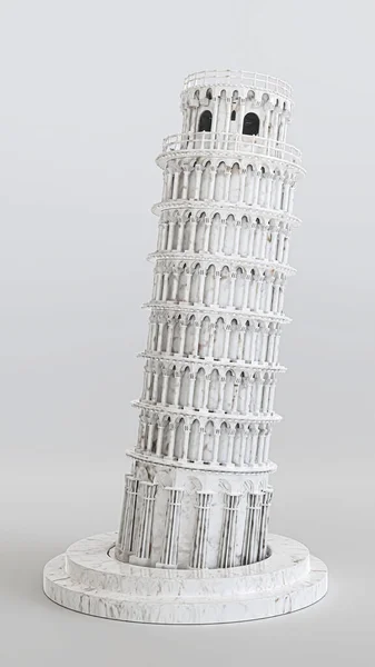 Zázračná Věž Izolované Bílém Pozadí Ilustrace — Stock fotografie