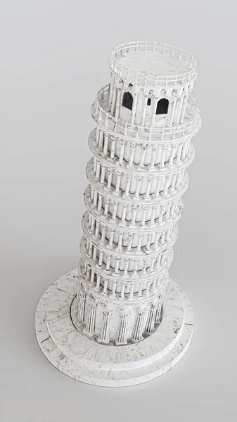 Чудо Башня Изолированы Белом Фоне Иллюстрация — стоковое фото