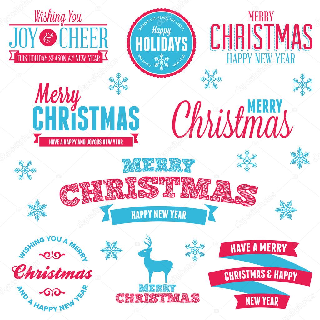 Christmas holiday labels