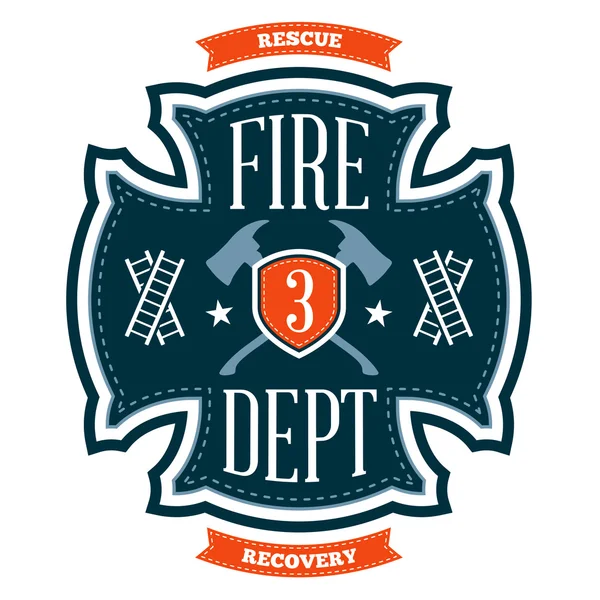 Emblema del departamento de bomberos — Archivo Imágenes Vectoriales