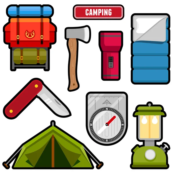 Gráficos camping — Vector de stock