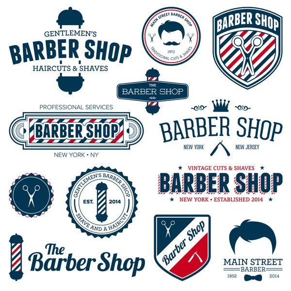 Kapper winkel graphics — Stockvector