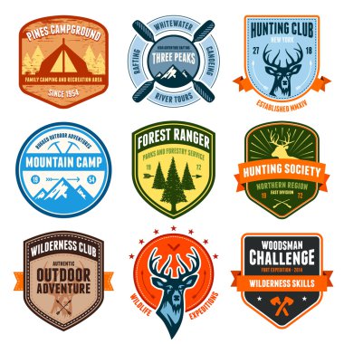 Outdoor emblems clipart