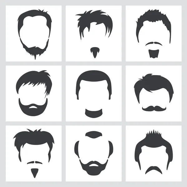 Male hair graphics — Stock Vector