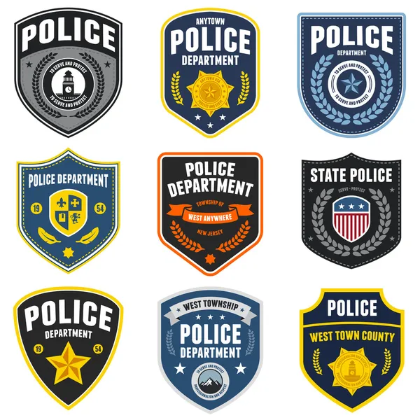 Police patches — Stock Vector