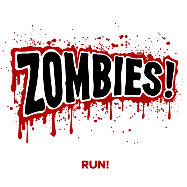 Zombie Text — Stock Vector