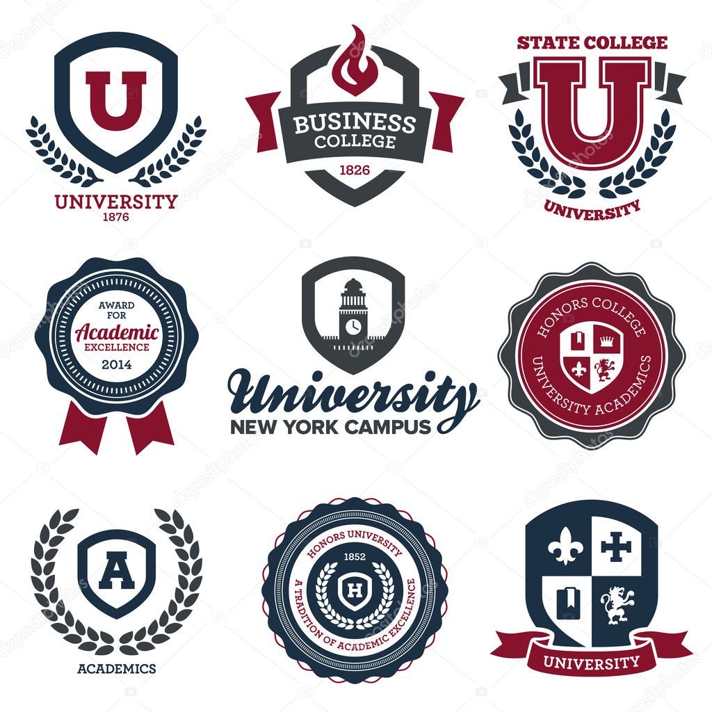 University and college crests