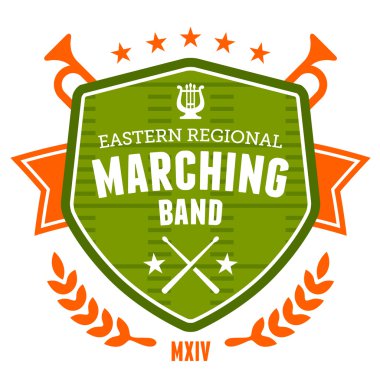 Marching band emblem clipart
