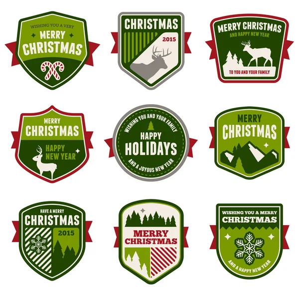 Badges de Noël — Image vectorielle