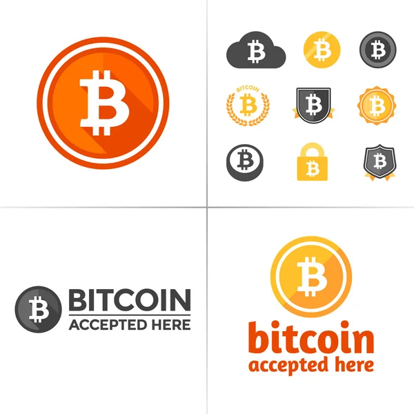 Grafis bitcoin - Stok Vektor