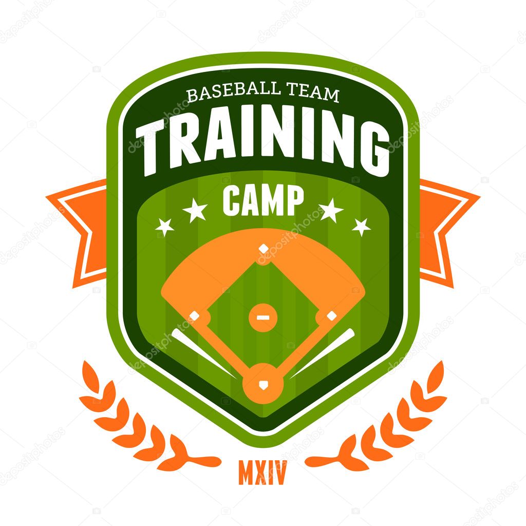 Baseball training camp emblem