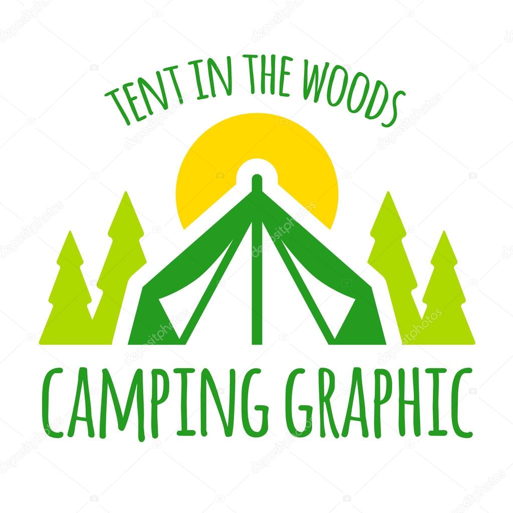 Camping tent graphic