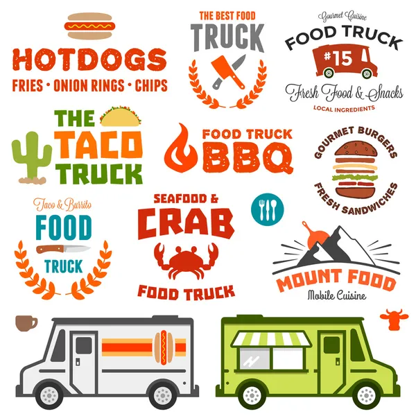 Food-Truck-Grafik — Stockvektor