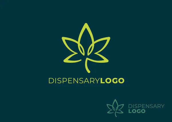 Marijuana Dispensary Logo Brand Graphic Template — Stock Vector