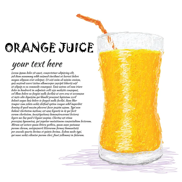 Suc de portocale — Vector de stoc