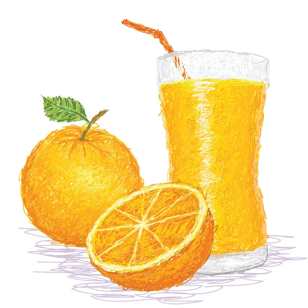 Jus buah jeruk - Stok Vektor
