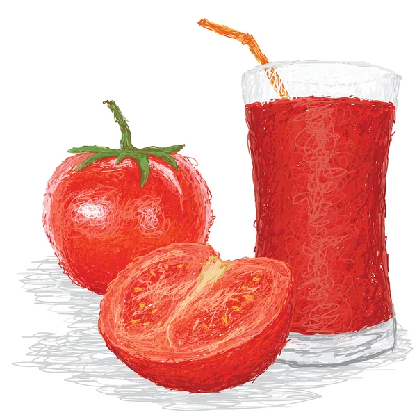 トマト果実ジュース — ストックベクタ