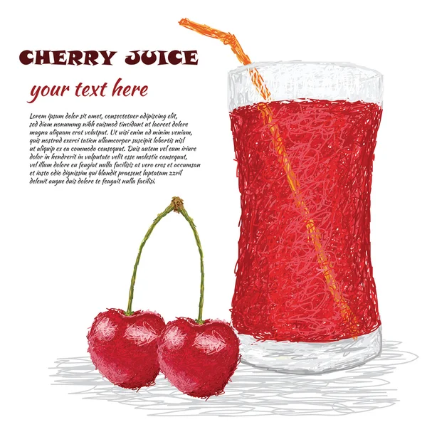 Cherry šťáva — Stockový vektor
