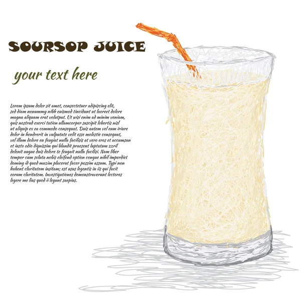 Succo di Soursop — Vettoriale Stock