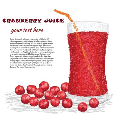 Cranberry juice clipart