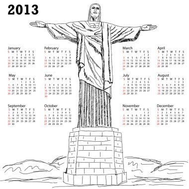 Cristo redentor 2013 takvim