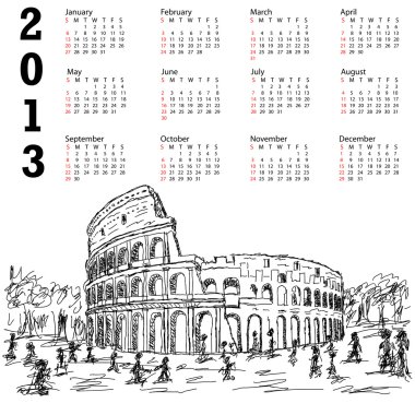 Roma colosseum 2013 takvim