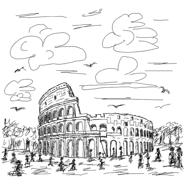 Róma colosseum — Stock Vector