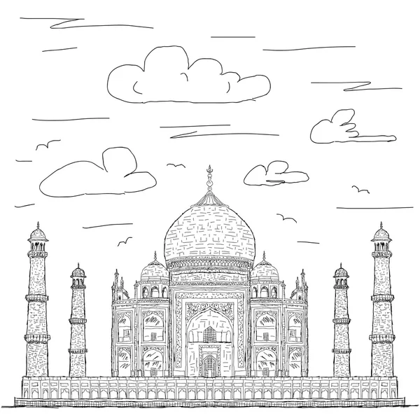 Taj mahal — Stock Vector