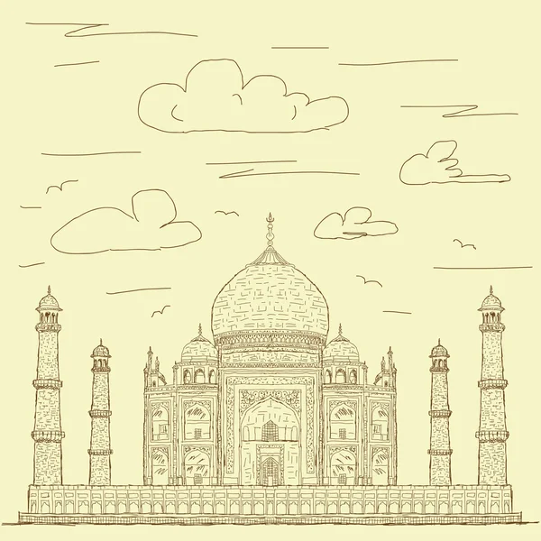 Taj Mahal vintage — Stockvector