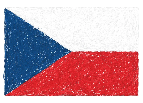 Flagge der Tschechischen Republik — Stockvektor