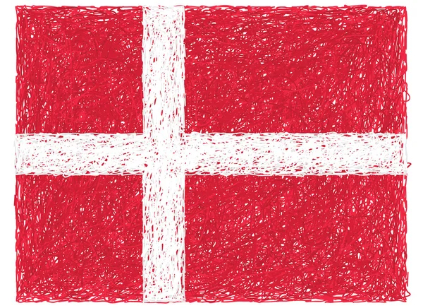 Drapeau du Danemark — Image vectorielle