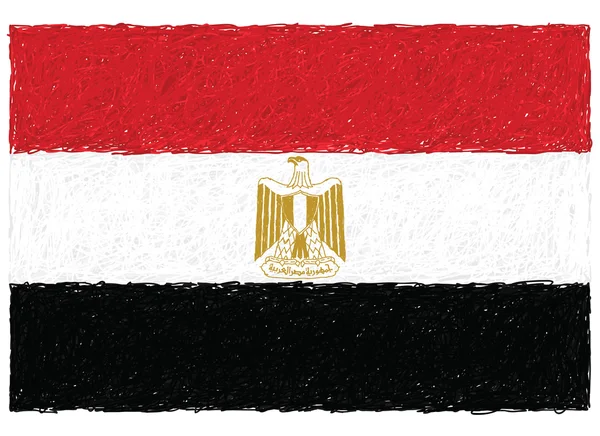 Flagge Ägyptens — Stockvektor