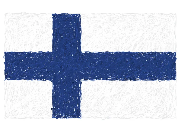 Bandeira da Finlândia — Vetor de Stock