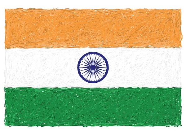 Indische Flagge — Stockvektor