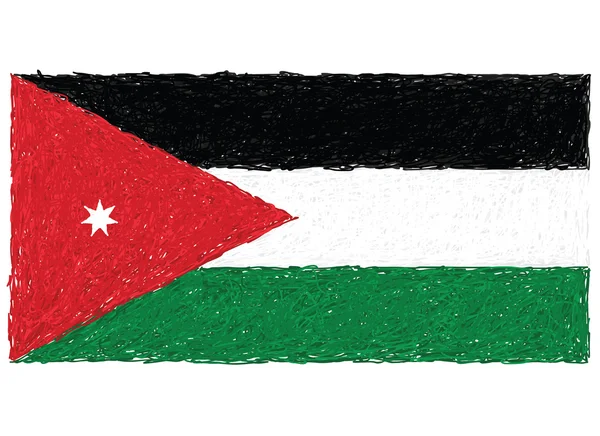 Bandera de Jordan — Vector de stock