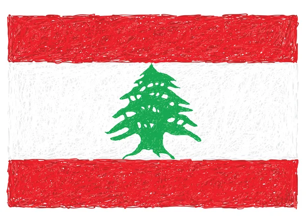 Bandera de lebanón — Archivo Imágenes Vectoriales