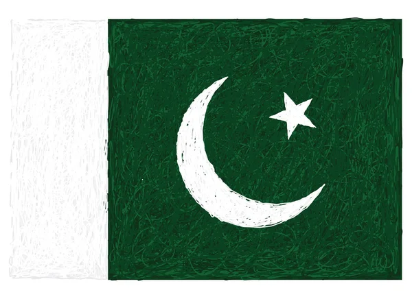 Flagga pakistan — Stock vektor