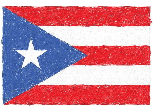 Flag of puerto rico — Stock Vector