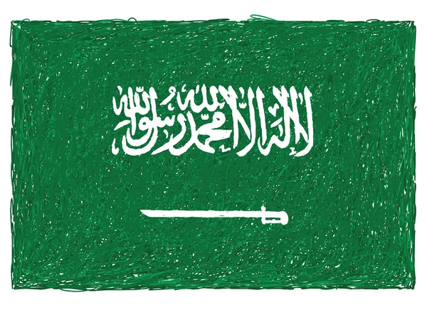 Saudiarabiska arabiska flaggan — Stock vektor
