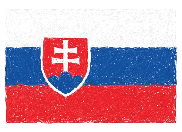 Flagga Slovakien — Stock vektor
