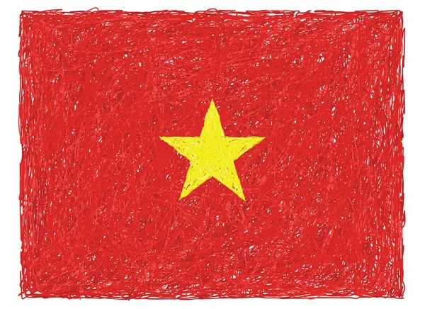 Bendera Vietnam - Stok Vektor