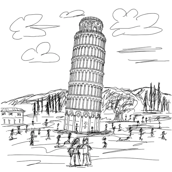 Torre inclinada de pisa — Archivo Imágenes Vectoriales