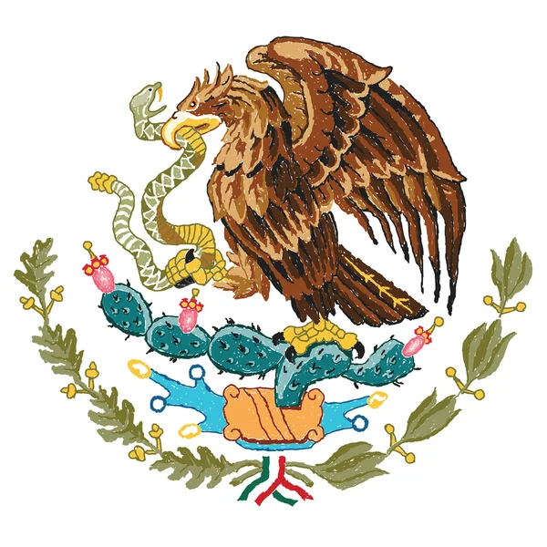 Escudo de armas de México — Vector de stock